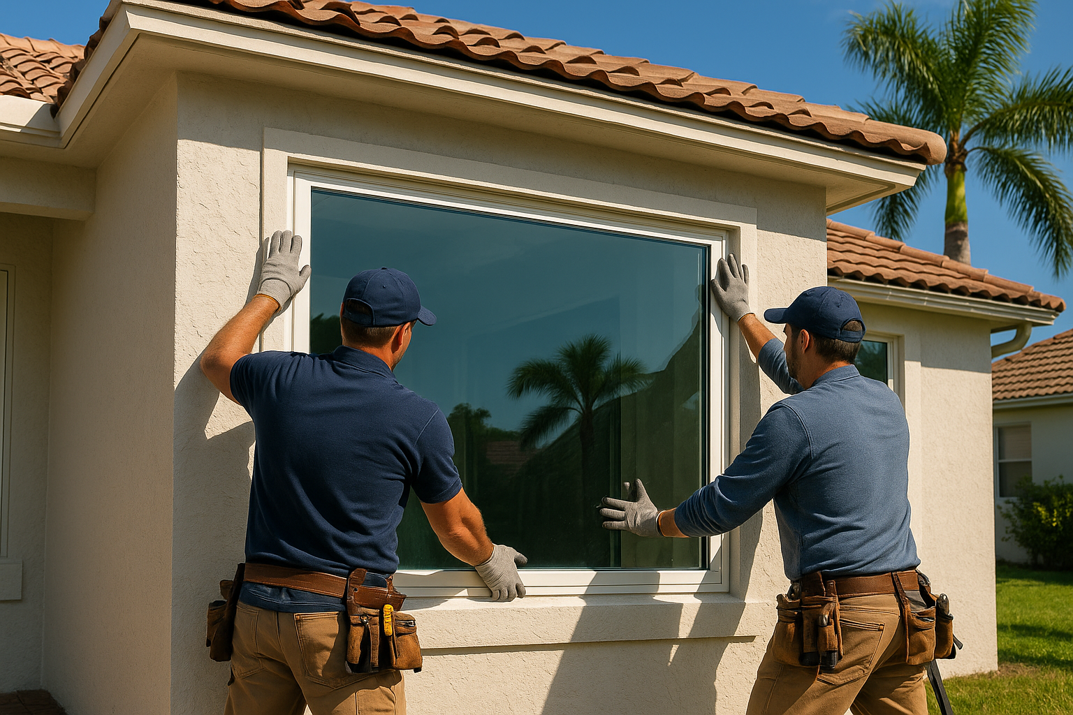 Impact windows installed on a Florida home